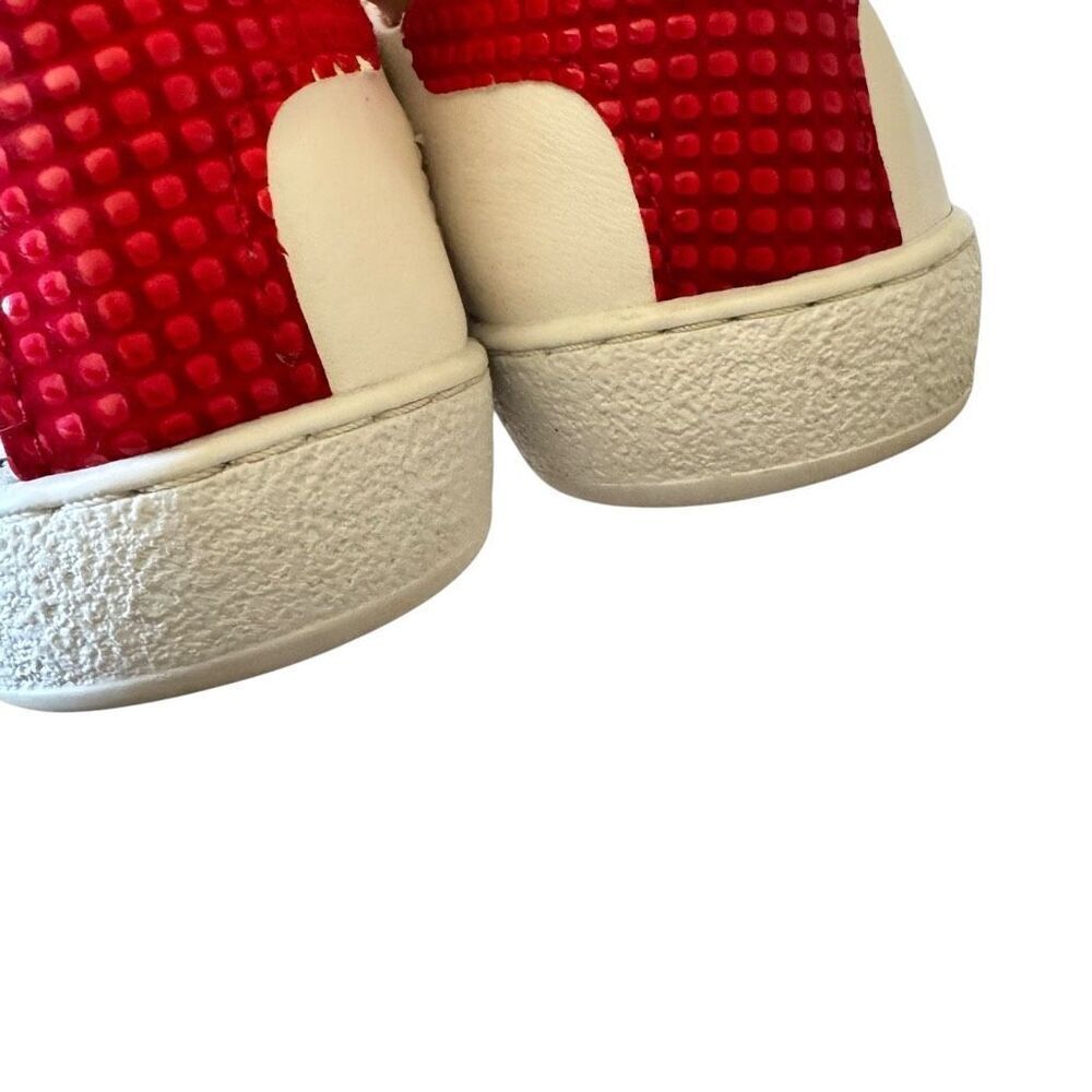 Gucci "Ace" leather low-top sneakers with crocodile-embossed leather trim SZ 36. - Picture 14 of 15